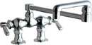 Chicago Faucets 772-DJ18E35ABCP Lead-Free Deck-mounted manual faucet with 3-3/8" centers