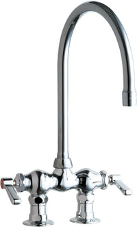 Chicago Faucets 772-GN8AE35ABCP Lead-Free Deck-mounted manual faucet with 3-3/8" centers