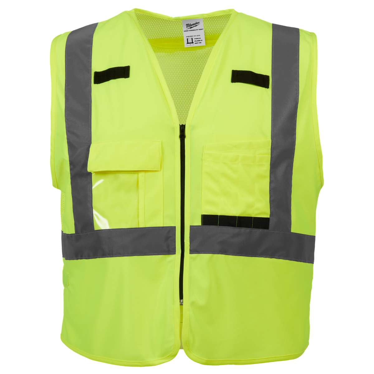 Milwaukee 48-73-5022 Class 2 High Visibility Yellow Safety Vest - L/XL (Pack of 12)