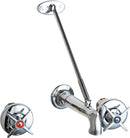 Chicago Faucets 782-CP Concealed wall-mount faucet with 8" centers, Brass, NPT