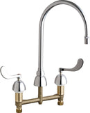 Chicago Faucets 786-GN8AE36ABCP Lead-Free Deck-mounted manual faucet with 8" centers