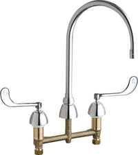 Chicago Faucets 786-GN8AE72-319AB Lead-Free Deck-mounted manual faucet with 8" centers