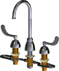 Chicago Faucets 786-HGN2FC-317AB Lead-Free Deck-mounted manual faucet with adjustable centers