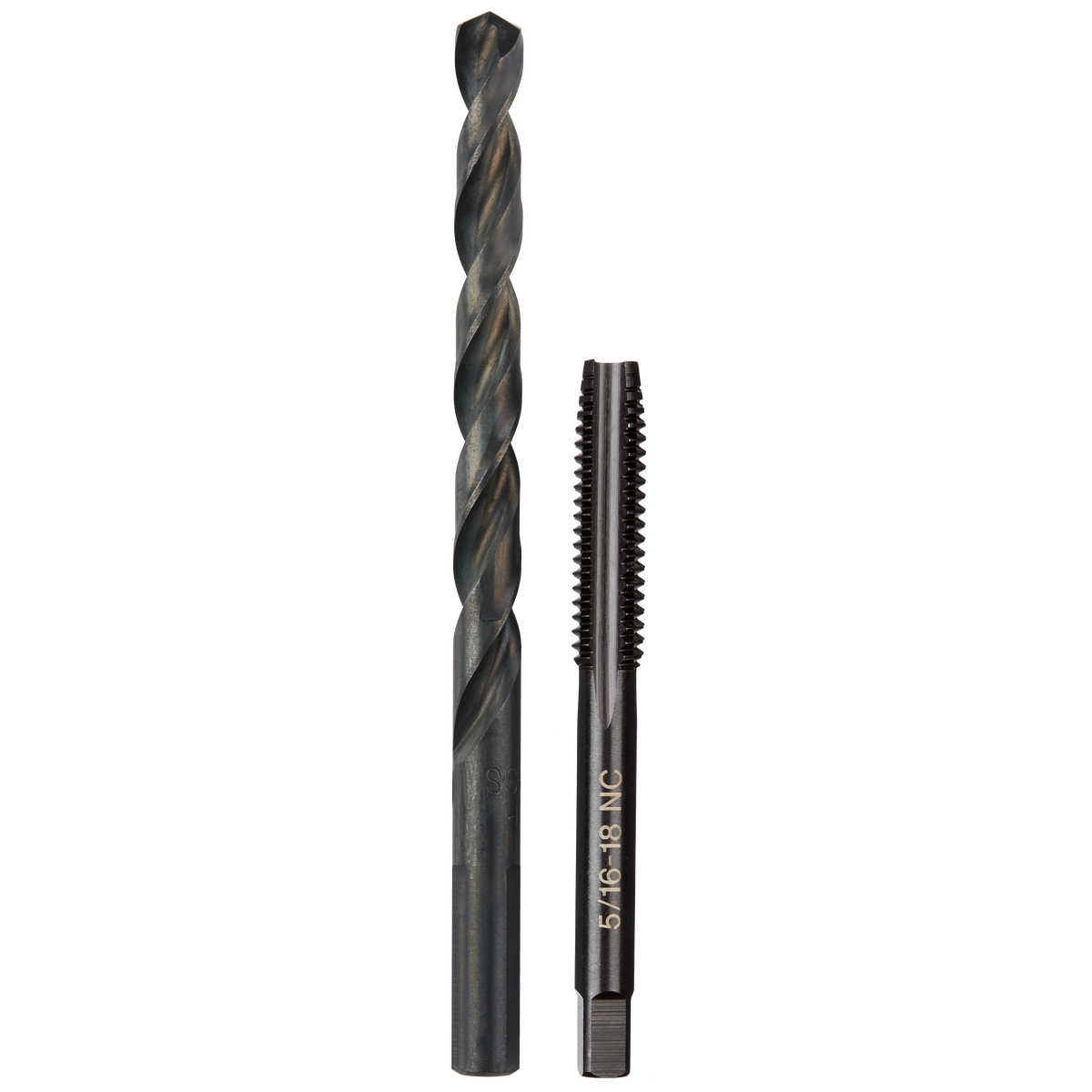 Milwaukee 49-57-5542 5/16"-18 NC Straight Flute Plug Tap & F Drill Bit