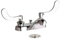 Chicago Faucets 797-317ABCP Lead-Free Deck-mounted manual faucet, 4" centers, with pop-up drain