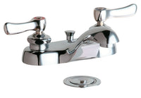 Chicago Faucets 797-E74ABCP Lead-Free Deck-mounted manual faucet, 4" centers, with pop-up drain