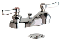 Chicago Faucets 797-VABCP Lead-Free Deck-mounted manual faucet, 4" centers, with pop-up drain