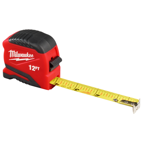 Milwaukee 48-22-1712 12ft Compact Tape Measure (Pack of 5)