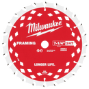 Milwaukee 48-40-0725 7-1/4" 24T Framing and 40T Fine Finish Circular Saw Combo Pack (2 Pk)