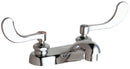 Chicago Faucets 802-V317E66XKABCP Lead-Free Deck-mounted manual faucet with 4" centers
