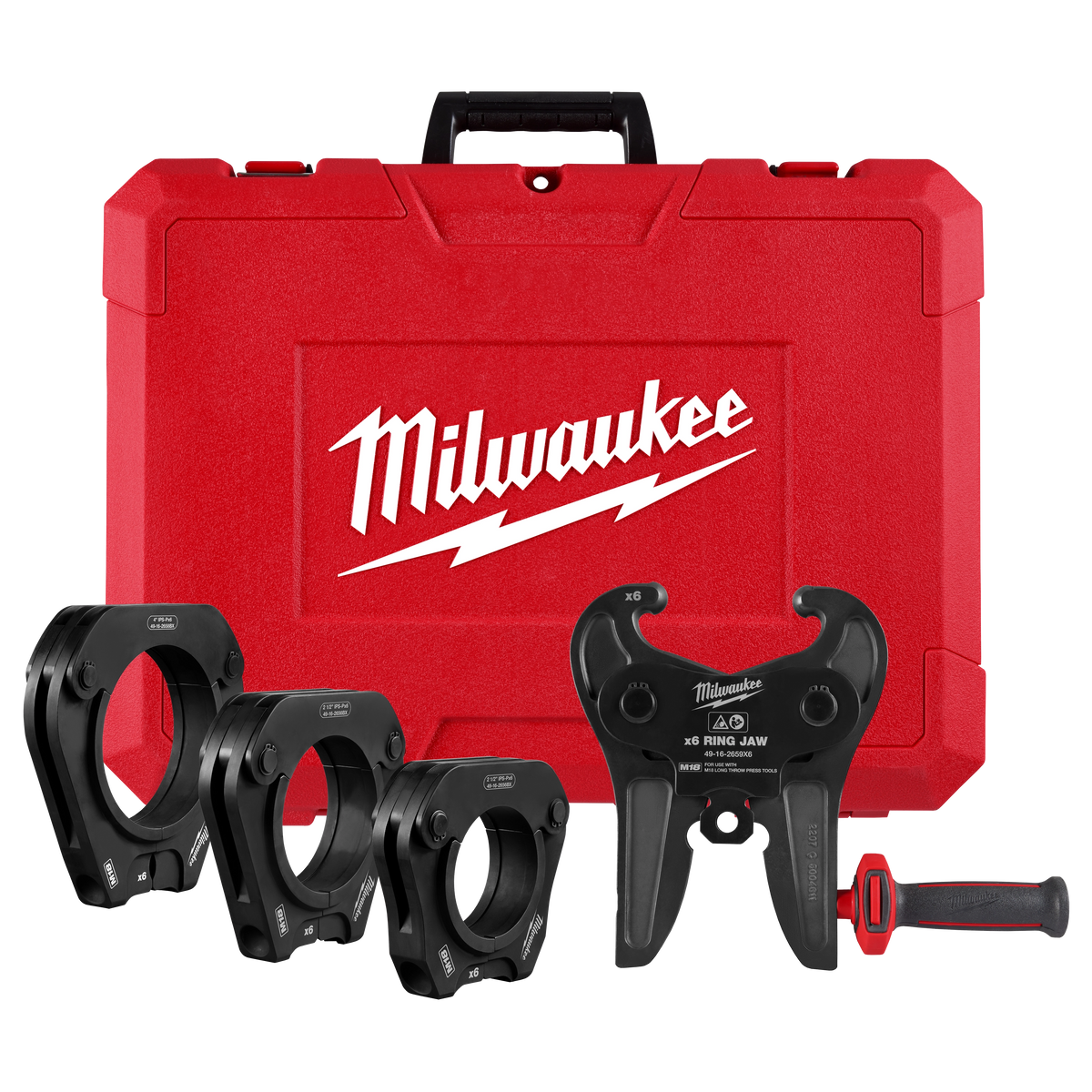 Milwaukee 49-16-2698X 2-1/2" - 4" IPS-P Pivoting Press Ring Kit for M18 FORCE LOGIC Long Throw Press Tool