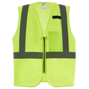 Milwaukee 48-73-2242 Class 2 High Visibility Yellow Mesh One Pocket Safety Vest - L/XL (Pack of 12)