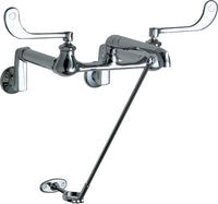 Chicago Faucets 815-XKCP Wall-mounted manual faucet with adjustable centers, NPT
