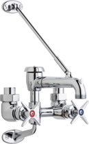 Chicago Faucets 835-CP Wall-mounted manual faucet with 6" centers, NPT
