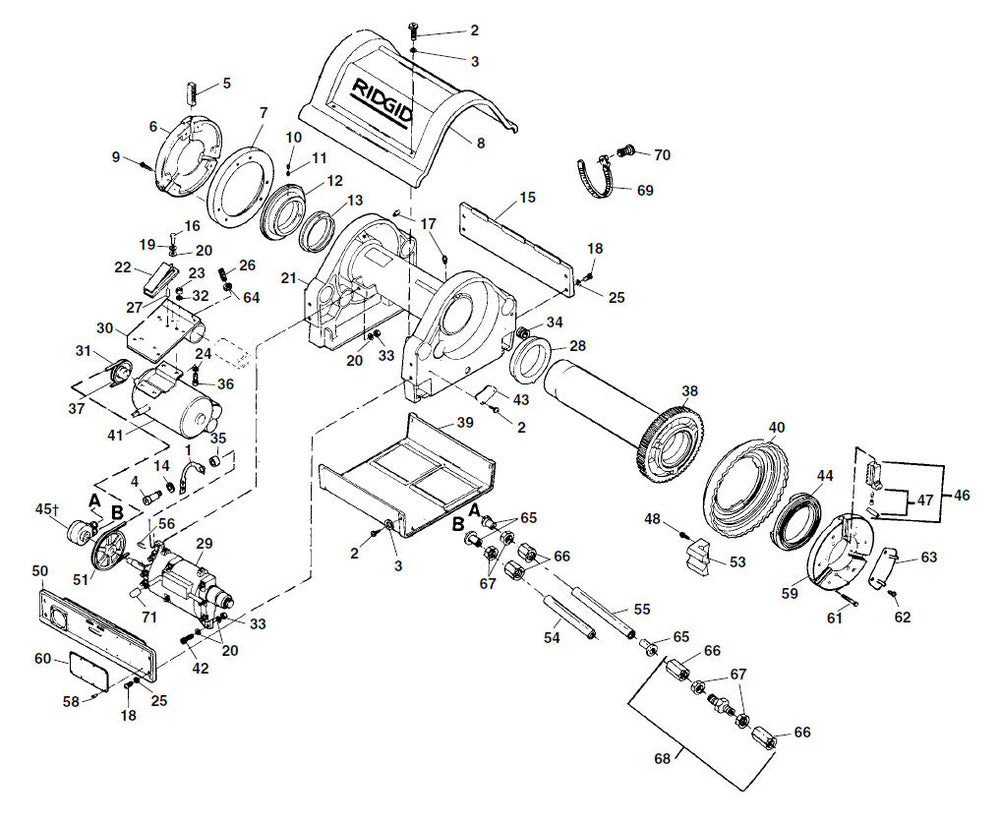 RIDGID 26857 Motor Pulley (60 Hz), for 1224 Threading Machine
