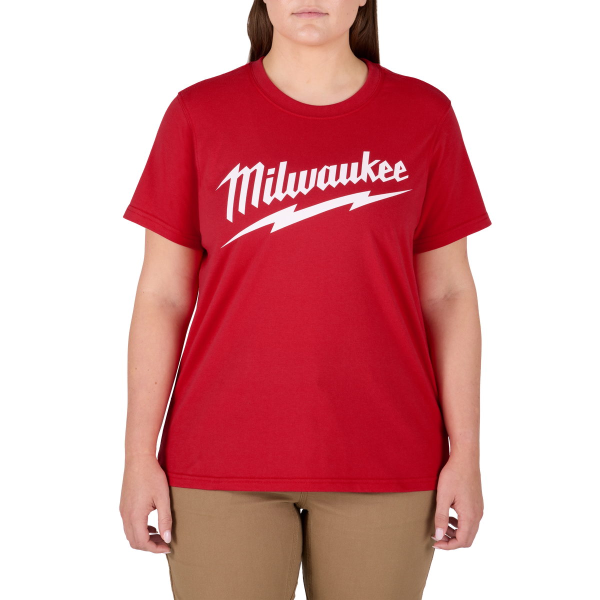 Milwaukee F453R-2X Women's GRIDIRON Logo Tee - Short Sleeve Red 2X