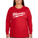 Milwaukee F553R-2X Women's GRIDIRON Logo Tee - Long Sleeve Red 2X