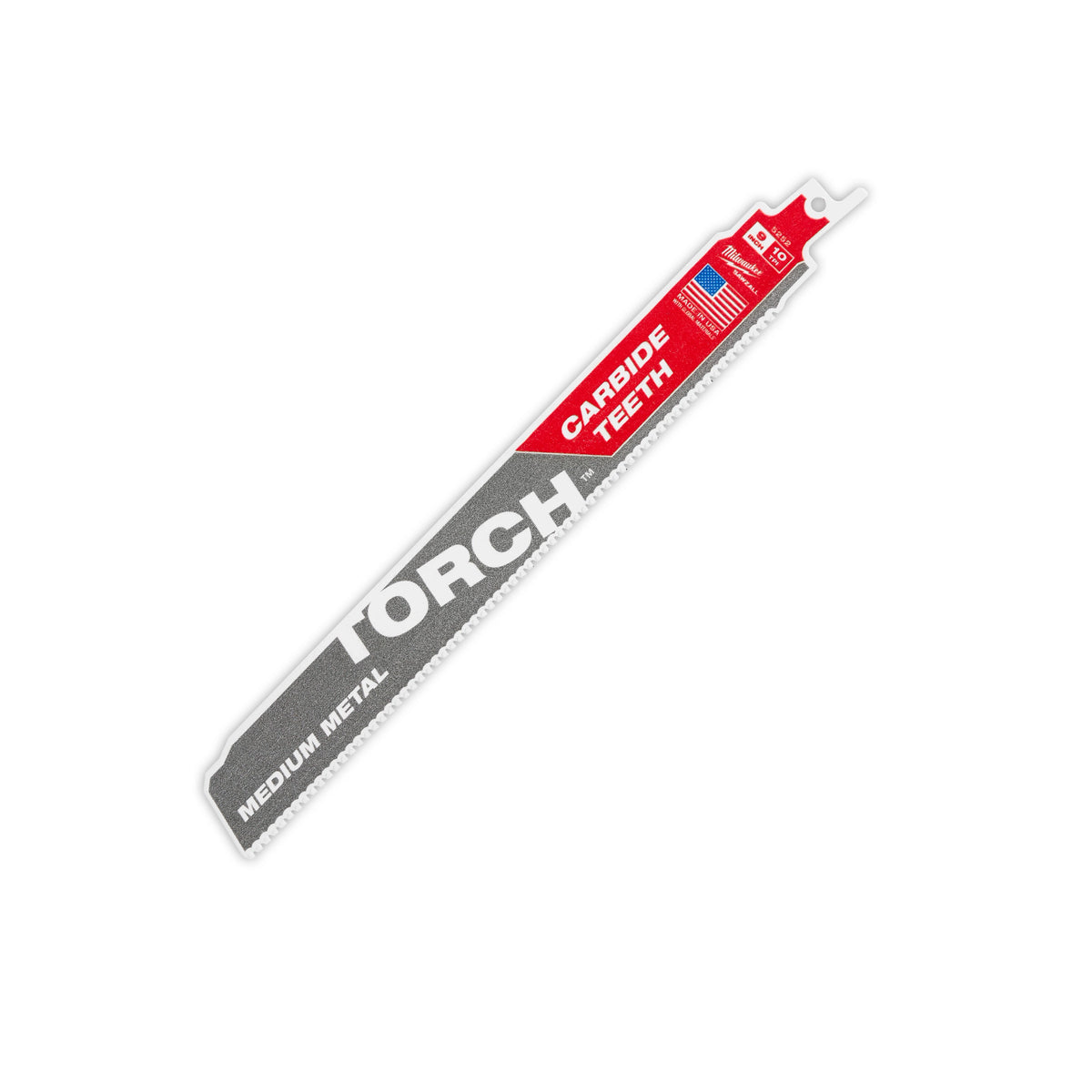 Milwaukee 48-00-5252 9" 10 TPI TORCH with Carbide Teeth SAWZALL Blade for Conduit and Strut (Pack of 5)