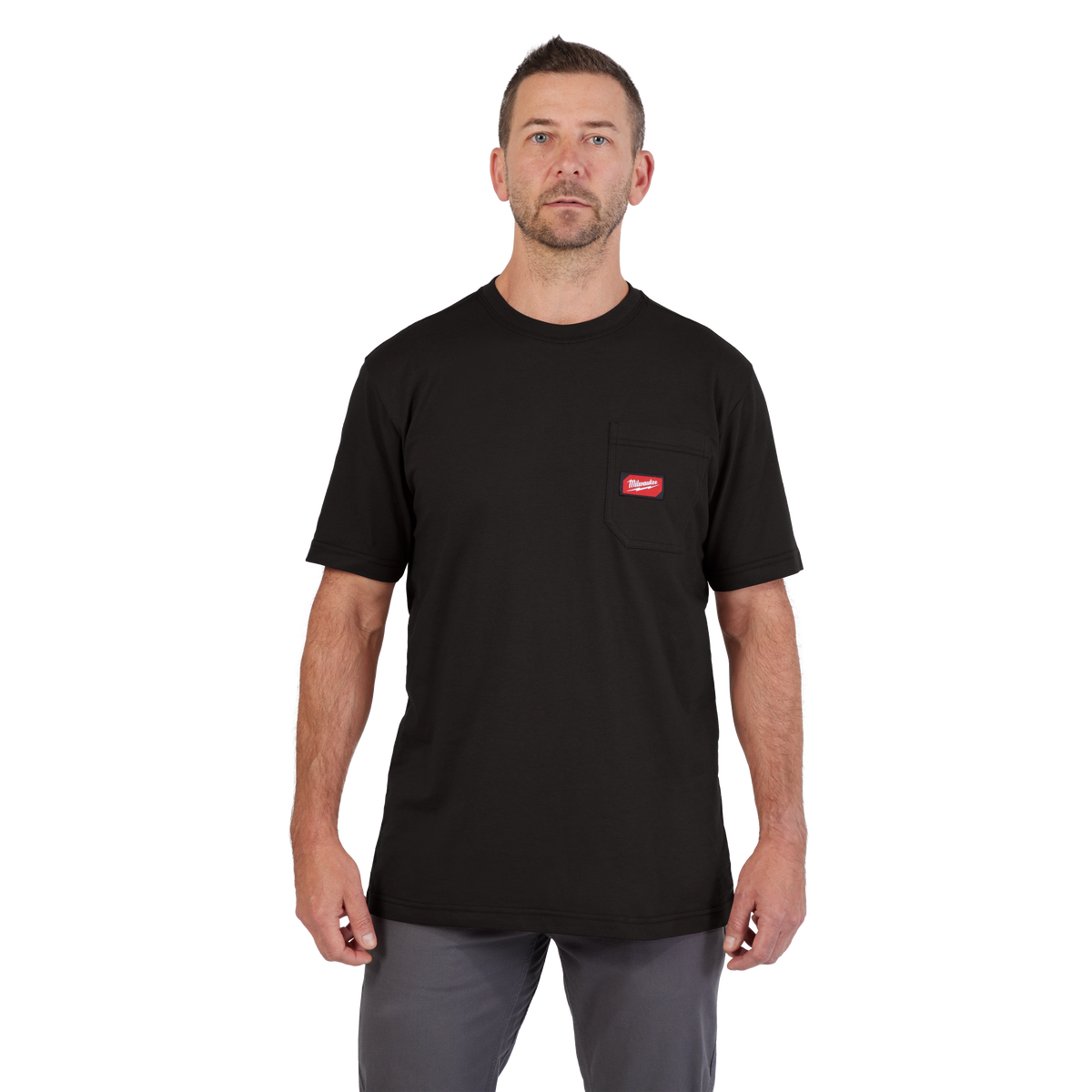 Milwaukee 605B-M GRIDIRON Pocket T-Shirt | Short Sleeve, Black, Medium