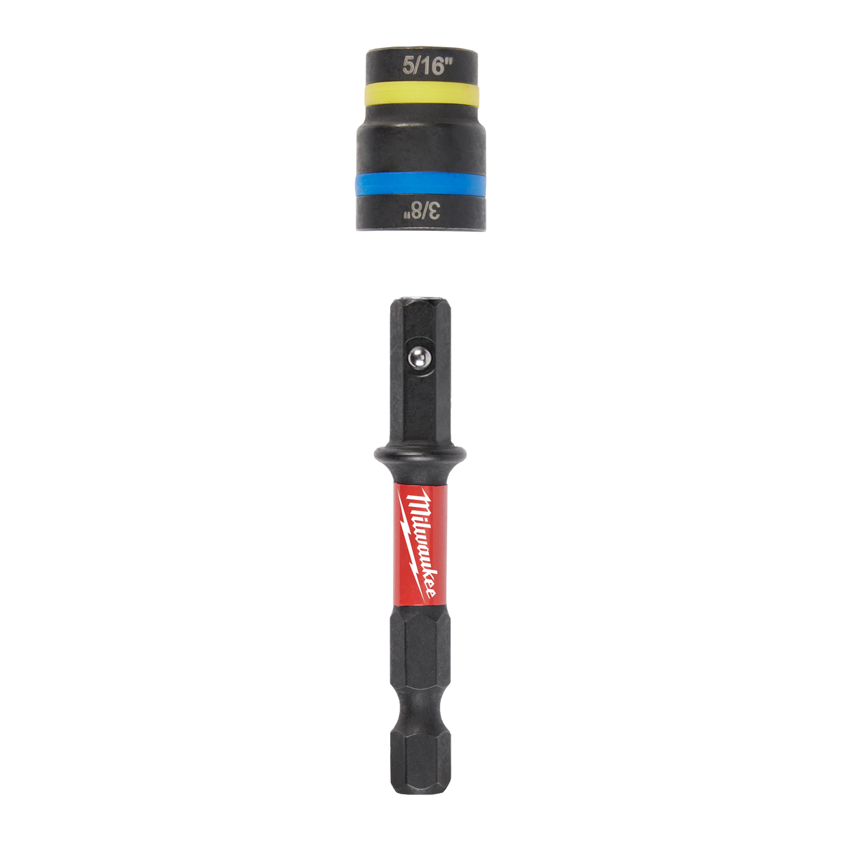Milwaukee 49-66-4543 SHOCKWAVE Impact Duty 5/16” and 3/8” x 2-1/2” QUIK-CLEAR 2-in-1 Magnetic Nut Driver (Pack of 3)