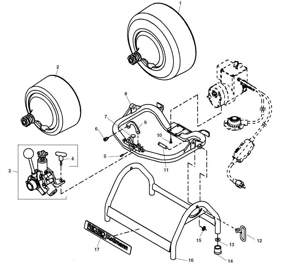RIDGID 44230 Flat Washer 3/8" (Pack of 5), for K-3800 Drum Machine and K-400 Drum Machine