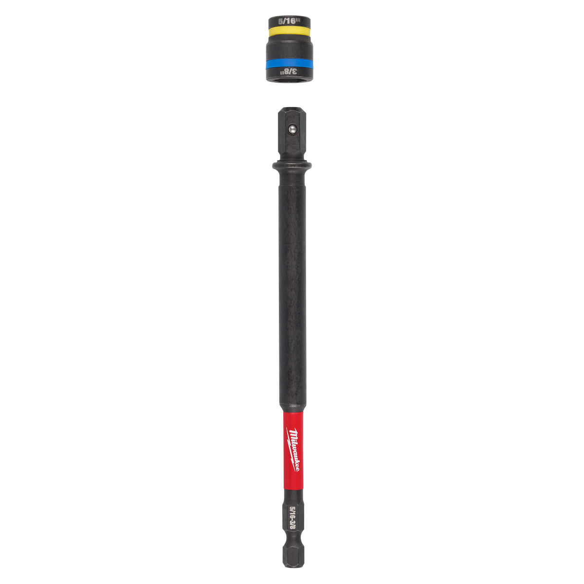 Milwaukee 49-66-4746 SHOCKWAVE Impact Duty 5/16” and 3/8” x 6” QUIK-CLEAR 2-in-1 Magnetic Nut Driver (Pack of 3)