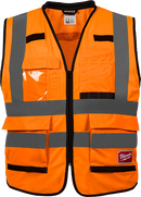 Milwaukee 48-73-5094 Class 2 High Visibility Orange Performance Safety Vest - 4XL/5XL (ANSI/CSA) (Pack of 12)