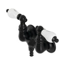 Aqua Vintage AE33T0 Two-Handle 2-Hole Tub Wall Mount Clawfoot Tub Faucet, Matte Black