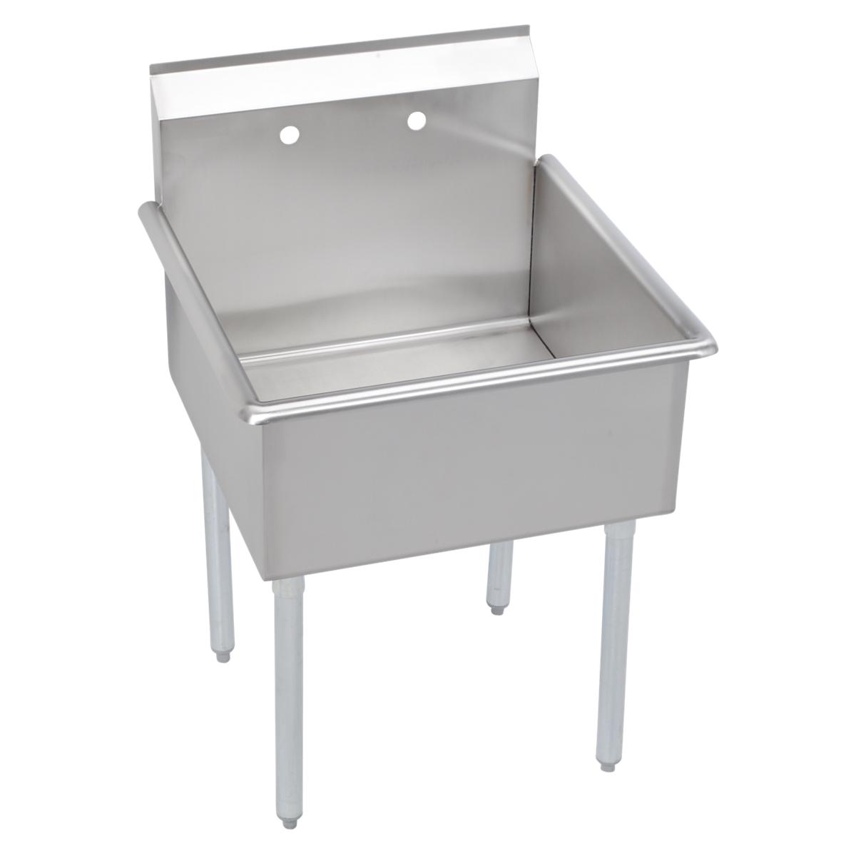 Elkay Dependabilt Stainless Steel 21" x 21-1/2" x 42" 18 Gauge One Compartment Budget Sink with Stainless Steel Legs B1C18X18X