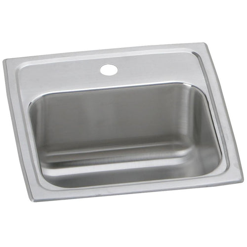 Elkay Celebrity Stainless Steel 15" x 15" x 6-1/8", 1-Hole Single Bowl Drop-in Bar Sink BCR151