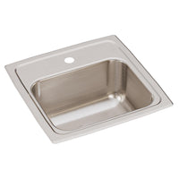 Elkay Lustertone Classic Stainless Steel 15" x 15" x 7-1/8", 1-Hole Single Bowl Drop-in Bar Sink with 3-1/2" Drain BLR15161