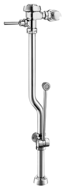 Sloan Royal BPW 1000-1.28 Exposed Manual Flushometer, 1.28 gpf, Top Spud, Polished Chrome, 1-1/2" Offset