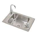 Elkay 20 Gauge Stainless Steel 25" x 17" x 6.875" Single Bowl Top Mount Sink Kit CDKRC2517VRC