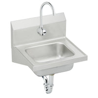 Elkay Stainless Steel 16-3/4" x 15-1/2" x 13", Single Bowl Wall Hung Handwash Sink Kit CHS1716SACMC