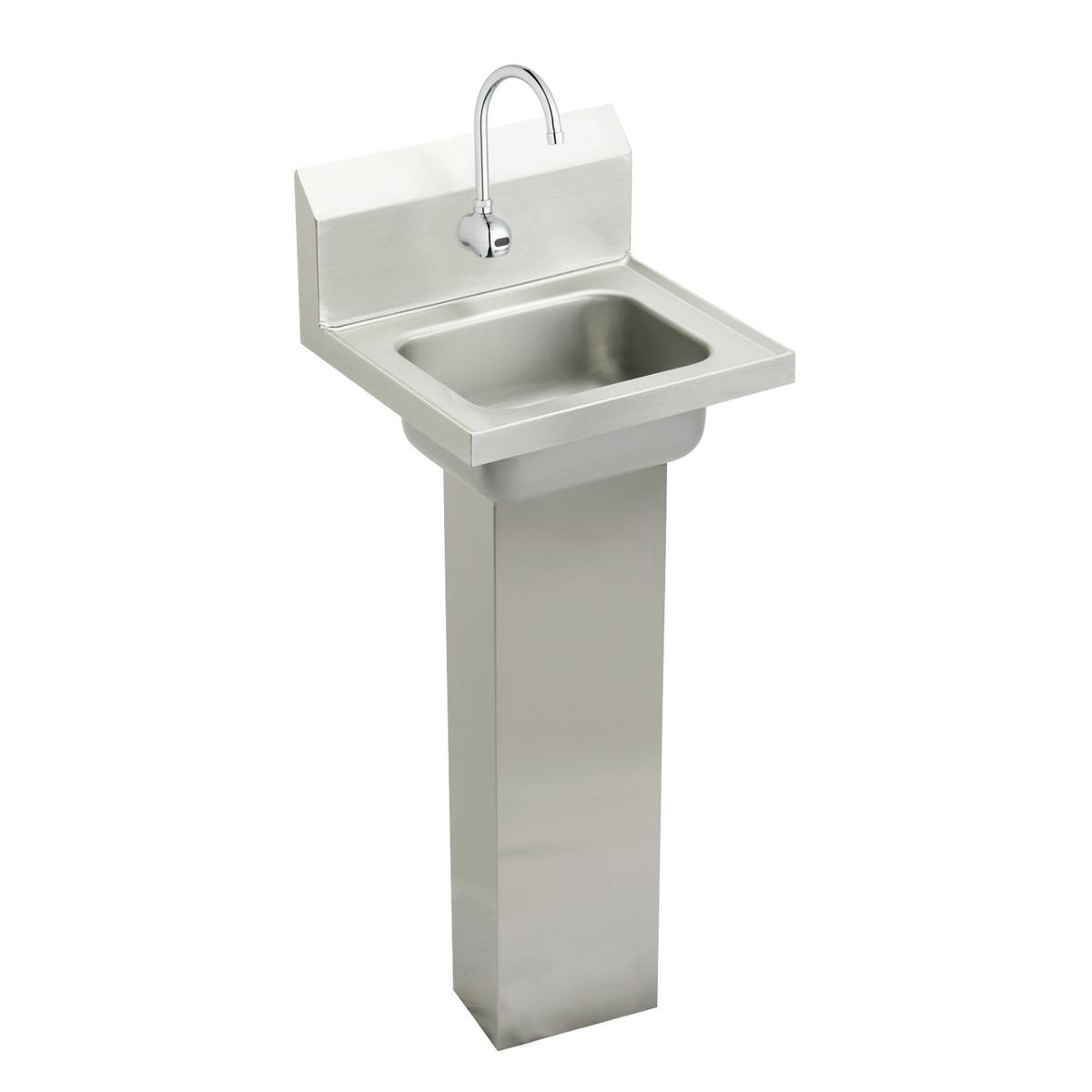 Elkay Stainless Steel 16-3/4" x 15-1/2" x 13", Single Bowl Wall Hung Handwash Sink Kit CHSP1716SACC