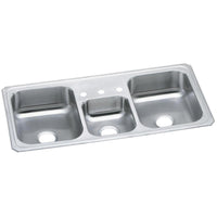 Elkay Celebrity Stainless Steel 43" x 22" x 7", Triple Bowl Drop-in Sink CMR43223