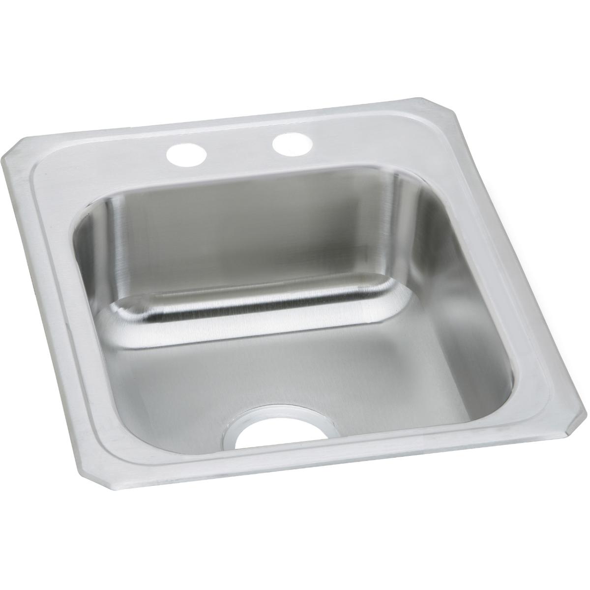Elkay Celebrity Stainless Steel 17" x 21-1/4" x 6-7/8", 2-Hole Single Bowl Drop-in Sink CR17212