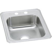 Elkay Celebrity Stainless Steel 17" x 21-1/4" x 6-7/8", 2-Hole Single Bowl Drop-in Sink CR17212