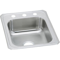 Elkay Celebrity Stainless Steel 17" x 21-1/4" x 6-7/8", 3-Hole Single Bowl Drop-in Sink CR17213