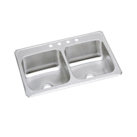 Elkay Celebrity Stainless Steel 43" x 22" x 6-7/8", Equal Double Bowl Drop-in Sink CR43224
