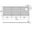 Elkay Circuit Chef Stainless Steel 42-7/16" x 15-3/8" x 1-1/4" Bottom Grid CS45BG