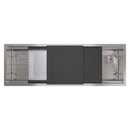Elkay Circuit Chef Workstation Stainless Steel 59-1/2" x 20-1/2" x 10" Single Bowl Undermount Sink Kit w/Black Polymer Boards CS60BPK
