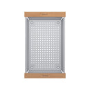 Elkay Circuit Chef Stainless Steel 17-3/4" x 11" x 4-1/2" Colander with Cherry Wood Handles CSLCCW