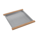 Elkay Circuit Chef Stainless Steel 17-3/4" x 18-3/4" x 1-1/2" Low Profile Colander with Cherry Wood Handles CSLPCW