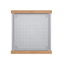 Elkay Circuit Chef Stainless Steel 17-3/4" x 18-3/4" x 1-1/2" Low Profile Colander with Cherry Wood Handles CSLPCW
