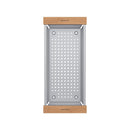 Elkay Circuit Chef Stainless Steel 17-3/4" x 8" x 4-1/2" Colander with Cherry Wood Handles CSSCCW