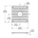 Elkay Crosstown Stainless Steel 13-1/2" x 13-1/2" x 1-1/4" Bottom Grid CTXBG1313