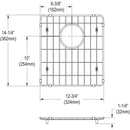 Elkay Crosstown Stainless Steel 12-3/4" x 14-1/4" x 1-1/4" Bottom Grid CTXBG1314