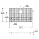 Elkay Crosstown Stainless Steel 26-1/2" x 15-1/2" x 1-1/4" Bottom Grid CTXBG2615