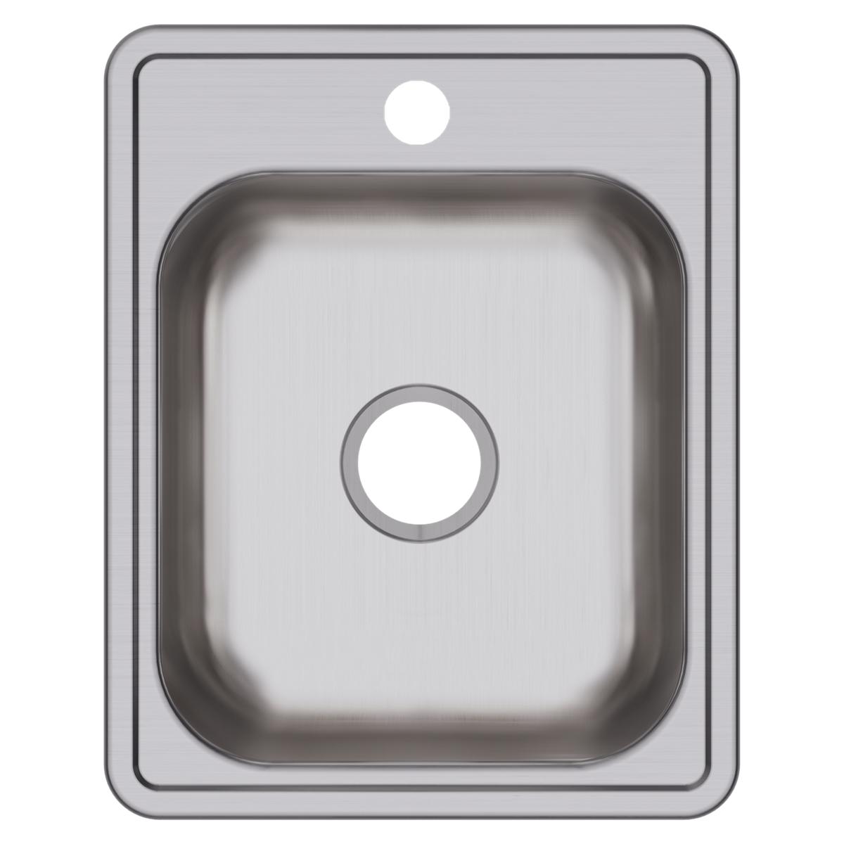 Elkay Dayton Stainless Steel 17" x 21-1/4" x 6-1/2", 1-Hole Single Bowl Drop-in Bar Sink D117211